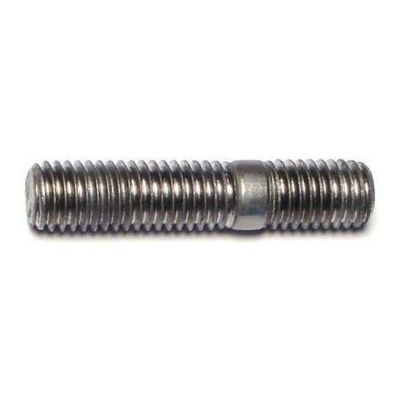 MIDWEST FASTENER Double-End Threaded Stud, 10mmThread to48mmThread, 48 mm, Steel, Plain, 5 PK 66452